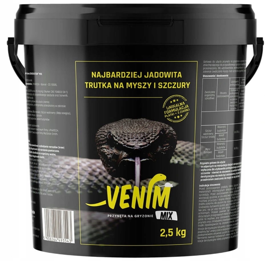 Skuteczna trutka na myszy i szczury Venim Mix 2,5kg