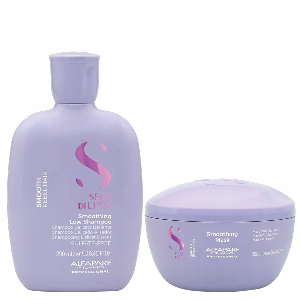 Alfaparf Semi di Lino Smoothing wygładzający włosy zestaw szampon maska