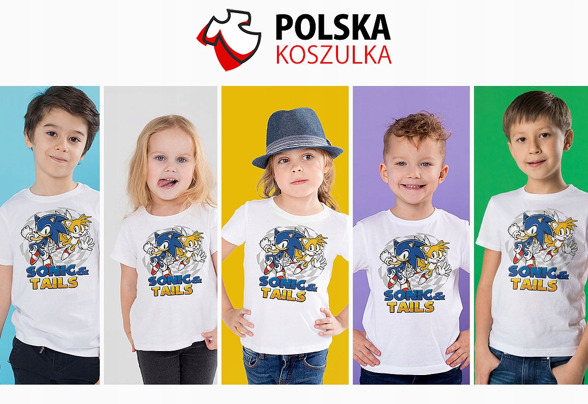 ZESTAW 3W1 KOSZULKA DLA DZIECI TATUAŻE NAKLEJKI SONIC 104 JAKOŚĆ Stan opakowania oryginalne