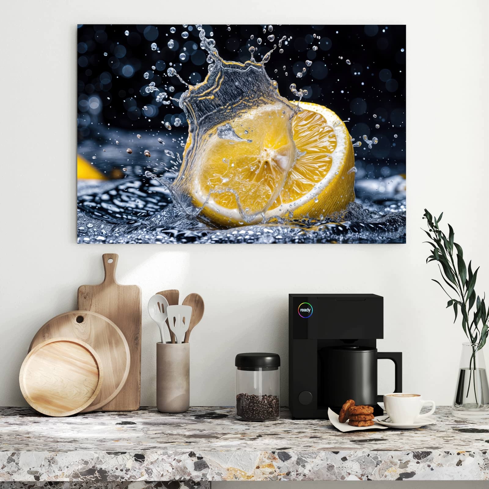 Magnetická tabule Cákance citronu 90 × 60 cm