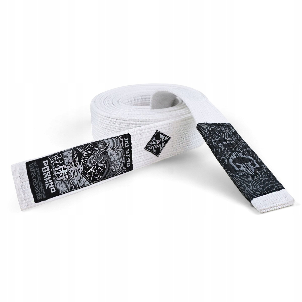 Ground Game Pas Premium do Bjj Biały A2 White