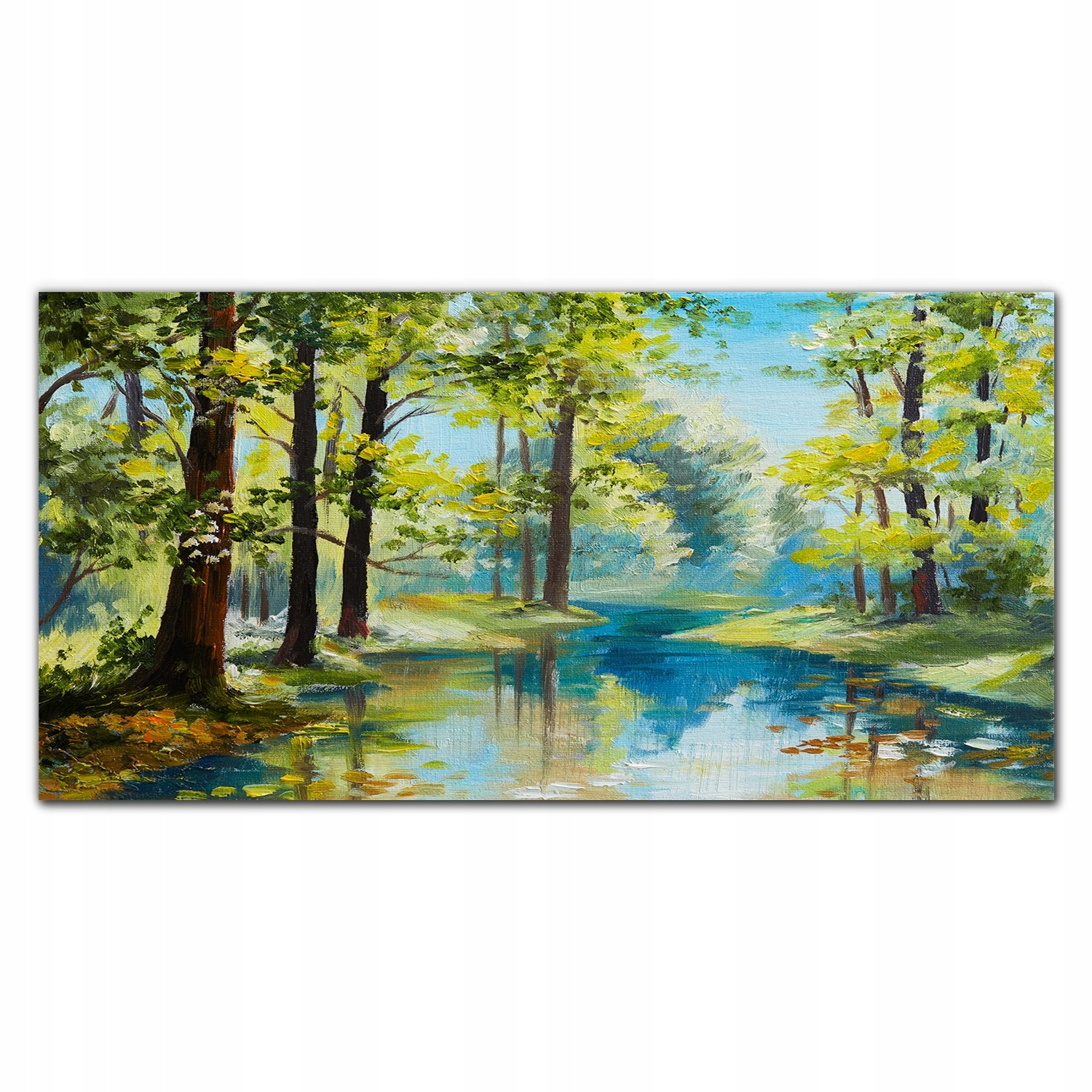 

Obraz akrylowy ścienny 120x60 Las rzeka przyroda