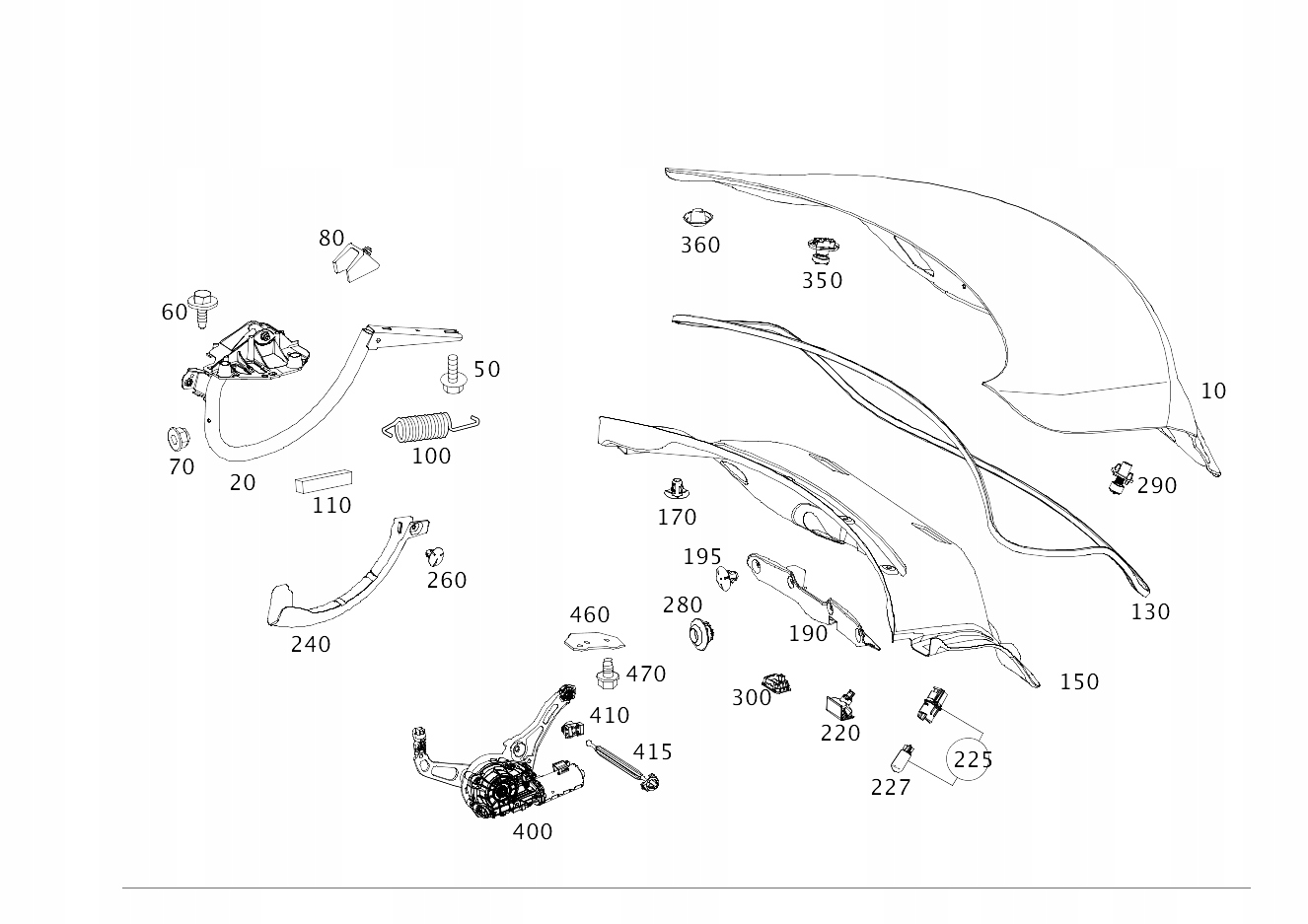 KLAPA TYLNA BAGAŻNIKA MERCEDES C KLASA C205