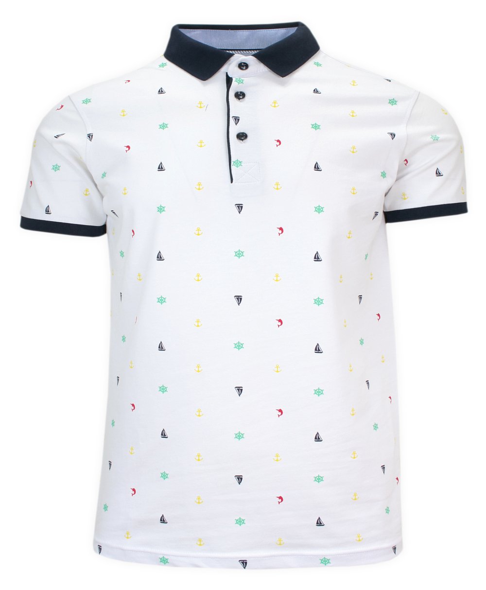 Bílá pánská Polokošile s XXL kotvou