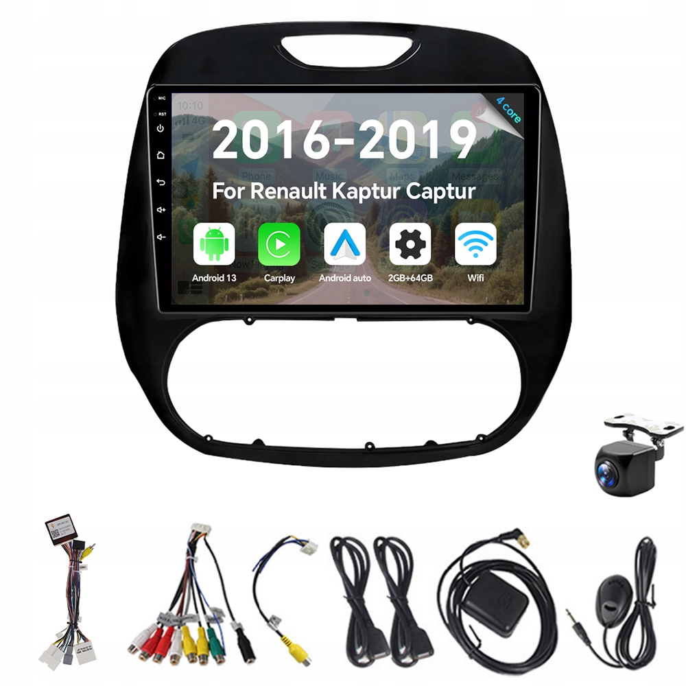 2Din Android 13 autorádio pro Renault Kaptur Captur 2016-2019 Carplay Gps