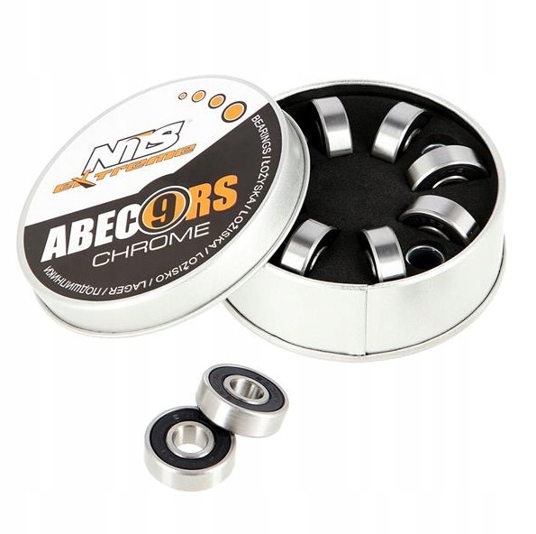 

Łożyska zestaw Nils ABEC-9 Rs graphit chrome