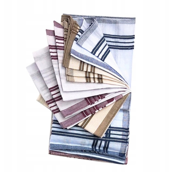 Męskie chusteczki do nosa 40 x 40 cm 12 sztuki Marka inna