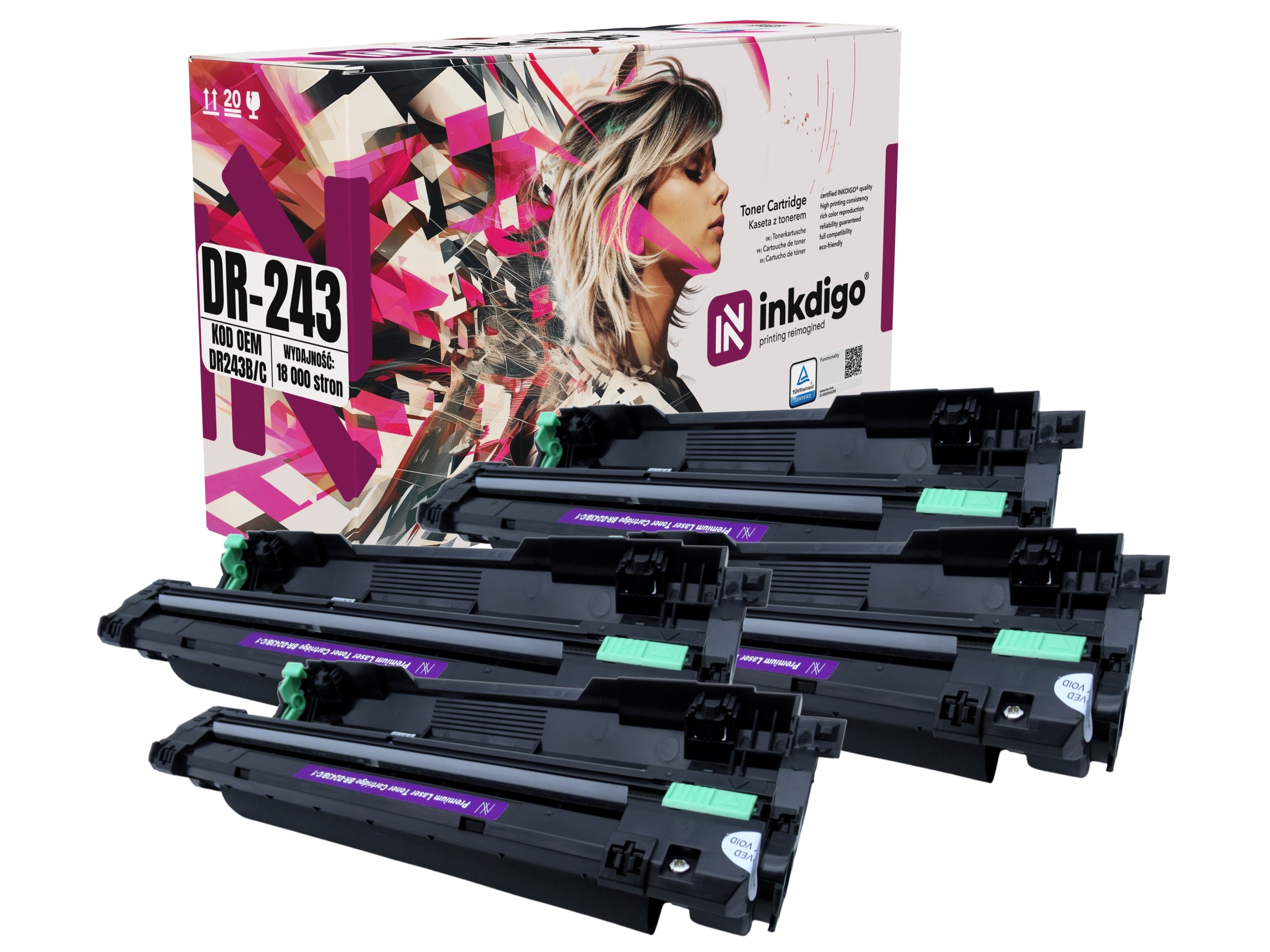 4 x buben DR247CL DR243CL náhradní pro Brother