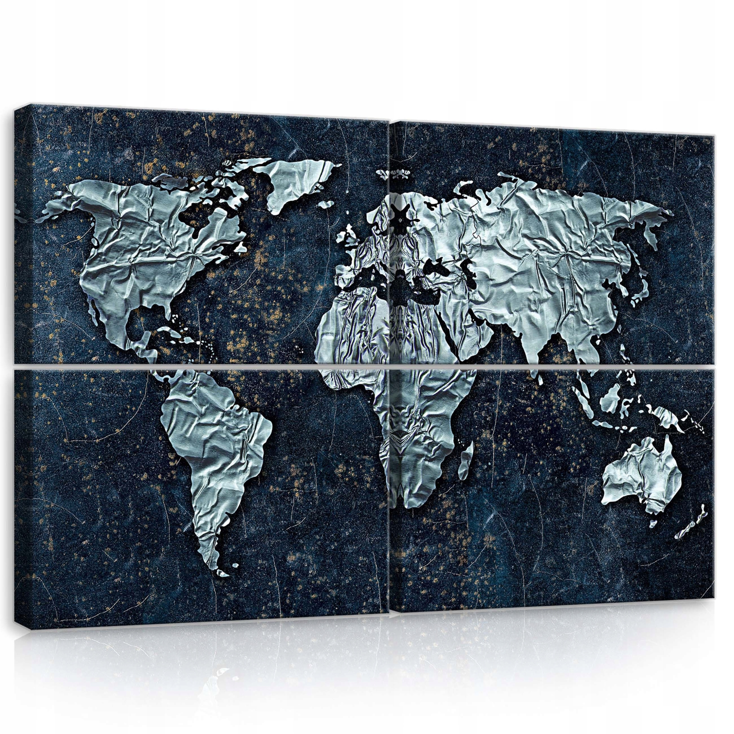 Obraz 120x80 Mapa sveta abstrakcia štýl loft industriálny minimalizmus