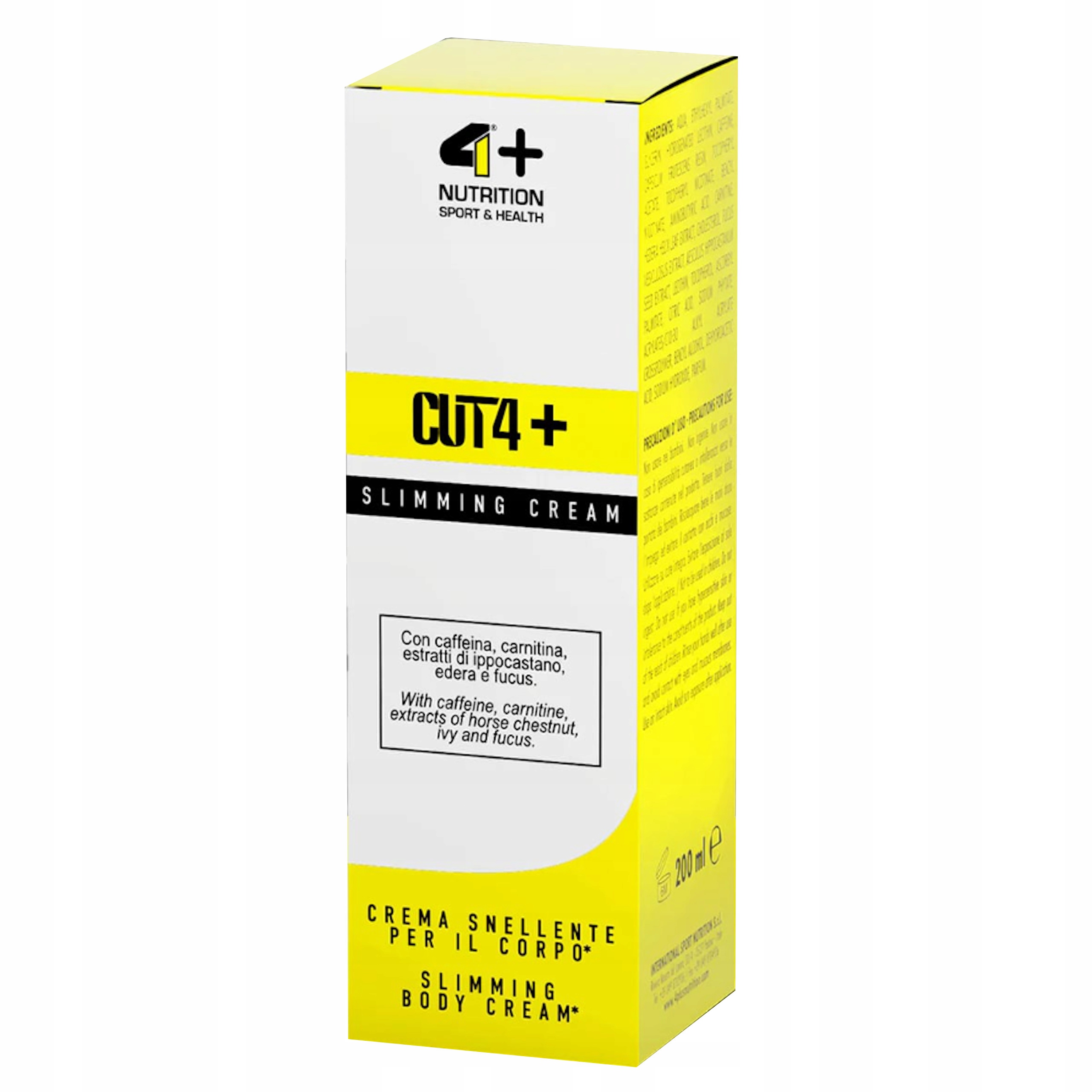 4+ Nutrition Na Celulitidu CUT4+ Slimming Cream 200 Ml Krém, Gel Na Hubnutí