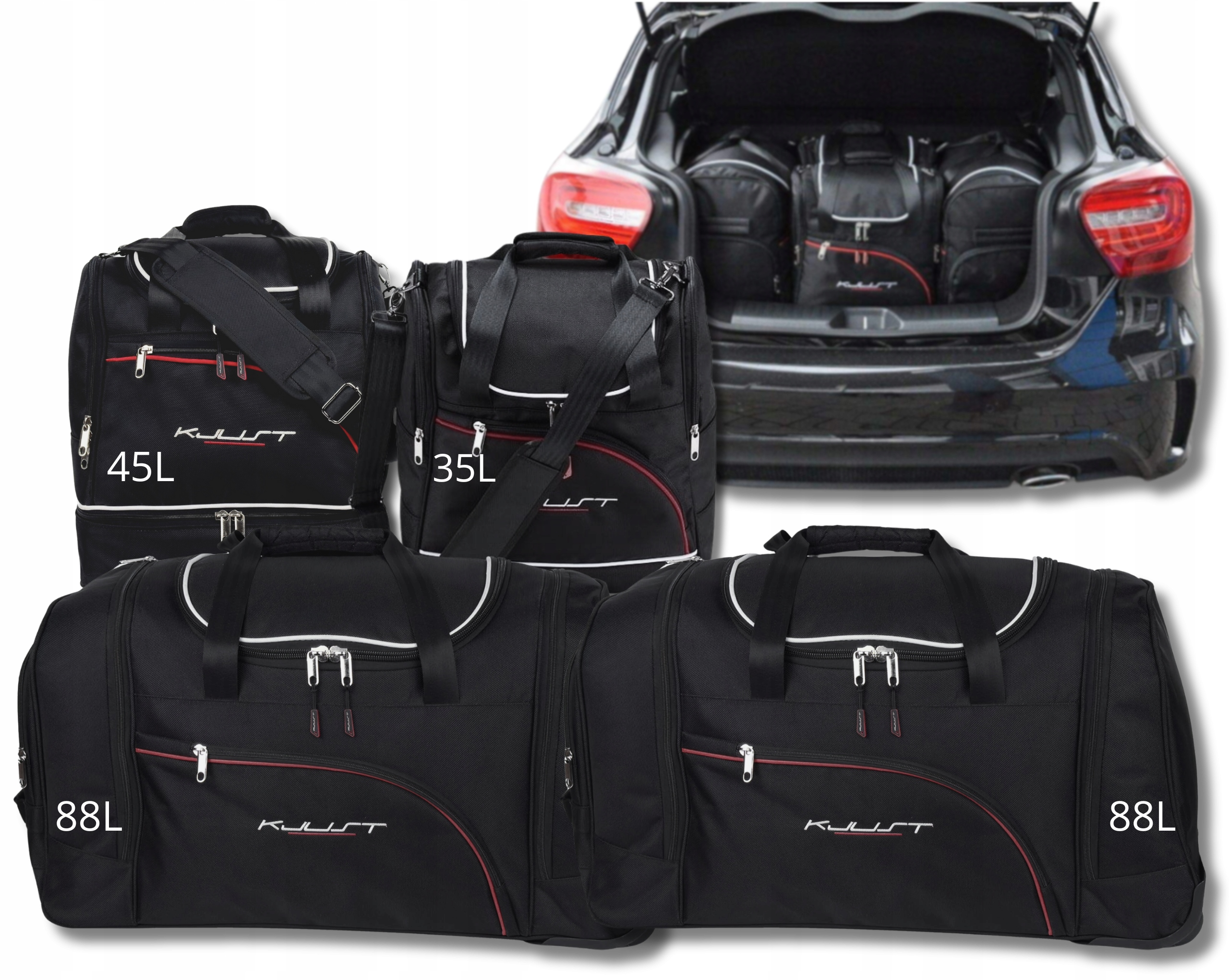 Cestovná Taška Do Kufra Mercedes-benz A Hatchback 2012-2017 4 ks