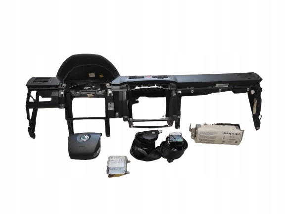 SKODA FABIA 1 I LIFT 04- DESKA KONSOLA PODUSZKI PASY MODUŁ 1C0909605K