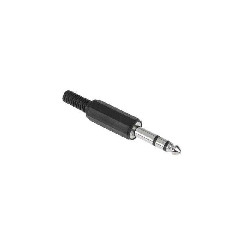 

Wtyk Jack 6,3mm Stereo Plastikowy Czarny Na Kabel