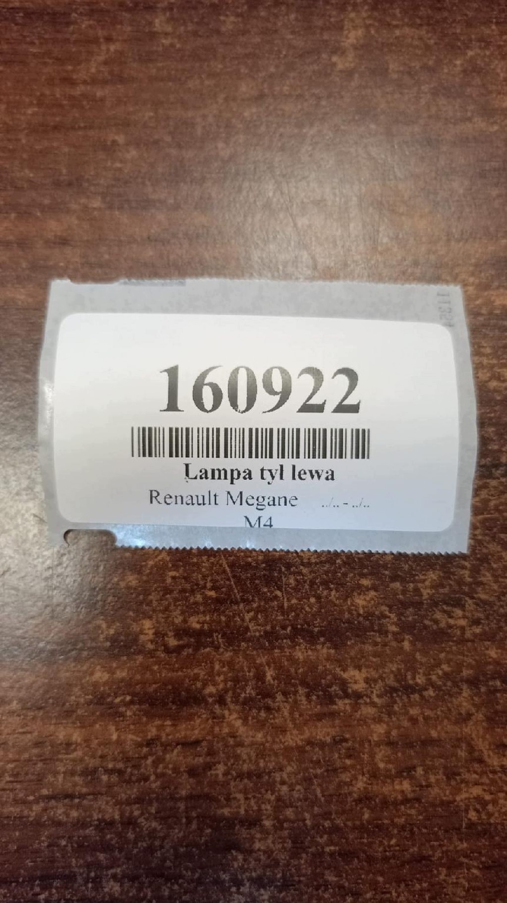 RENAULT MEGANE and light left rear part