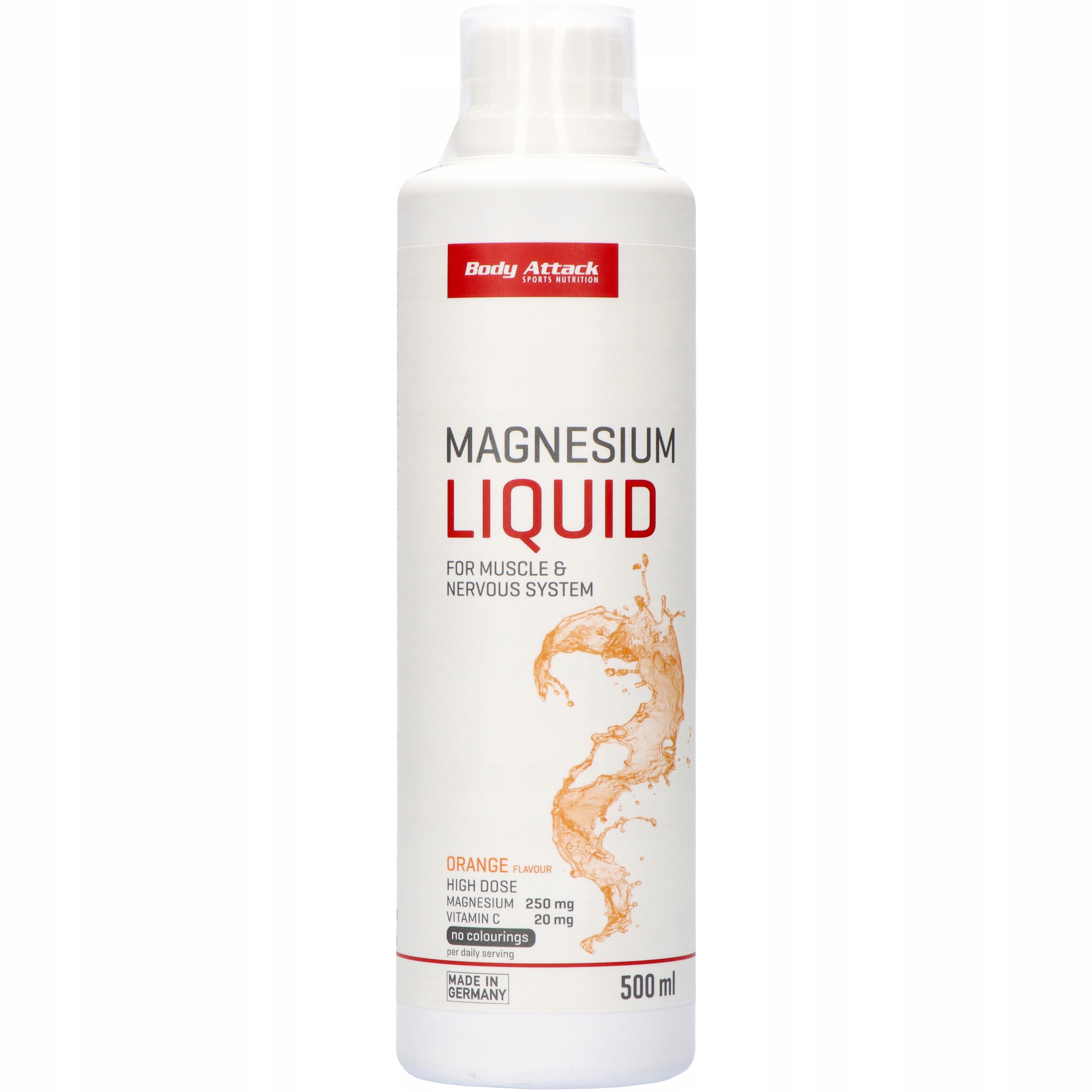 Vitamíny tekuté Body Attack Magnesium Liquid 500 ml magnézium 500 ml