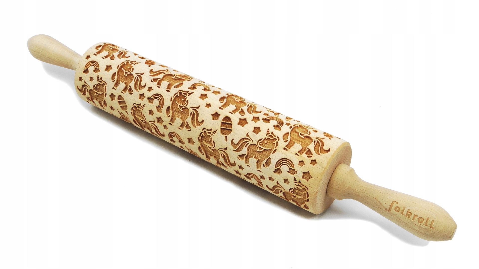 Wałek grawerowany wzór BAJKOWY JEDNOROŻEC, duży Marka Folkroll