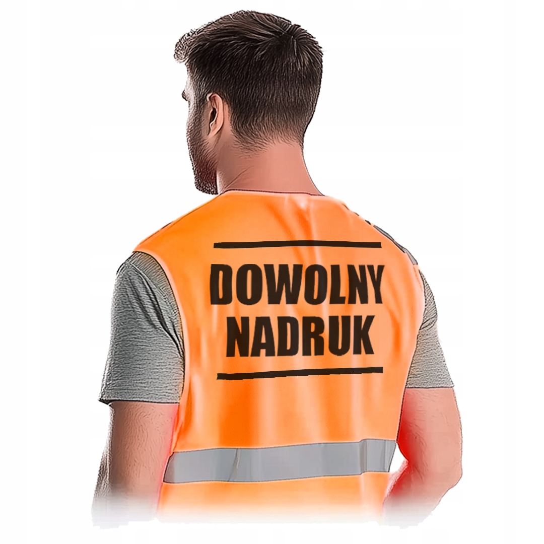 Wzmocniona Personalizowana Kamizelka Odblaskowa z Nadrukiem Logo Bhp