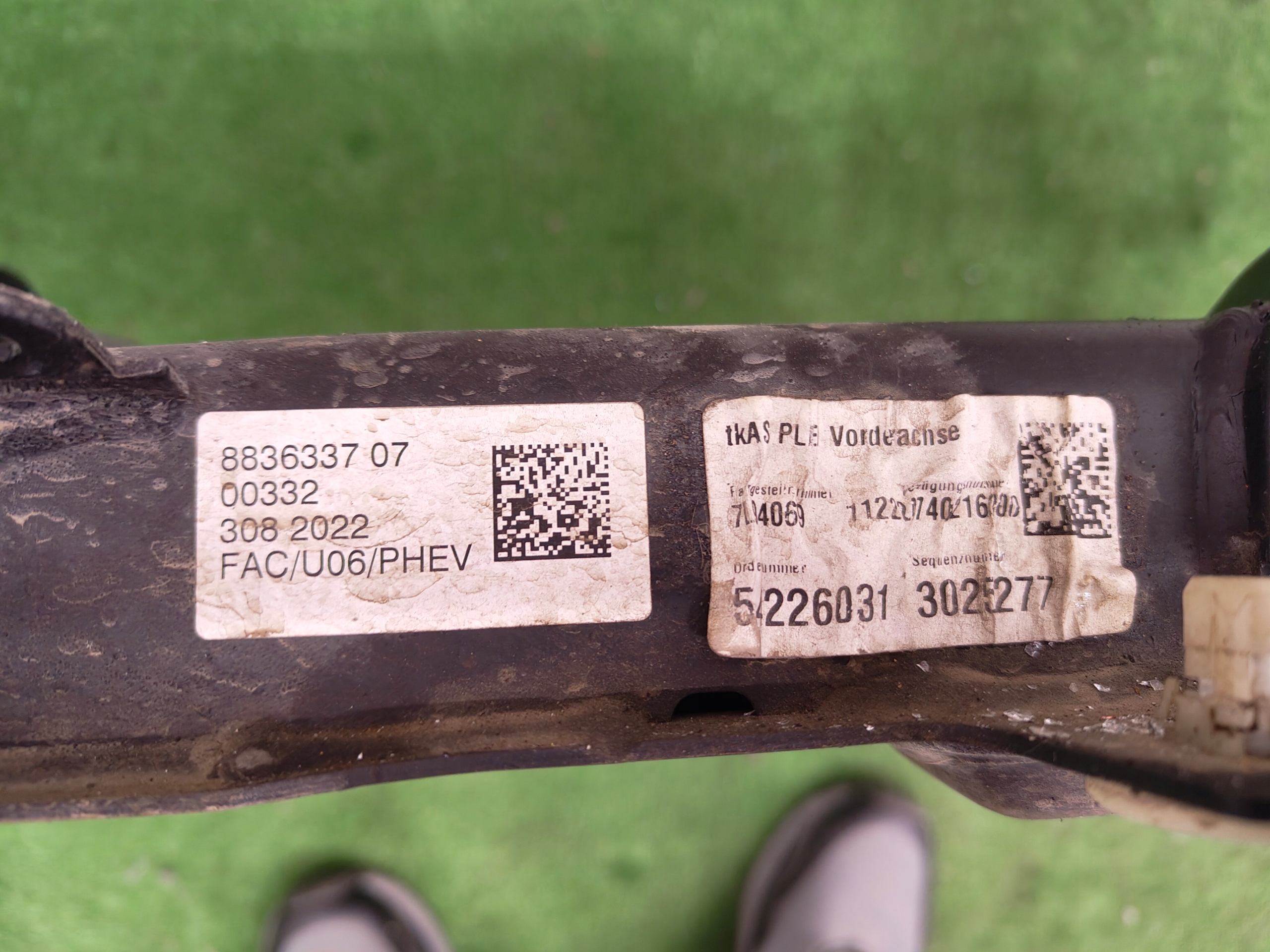 BMW 2 U06 subframe axle beam front 8836337 6892709