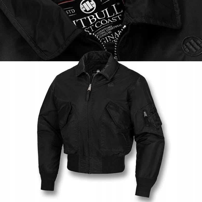 Męska Kurtka przejściowa Pitbull Kurtka Bomber Cwu kołnierz