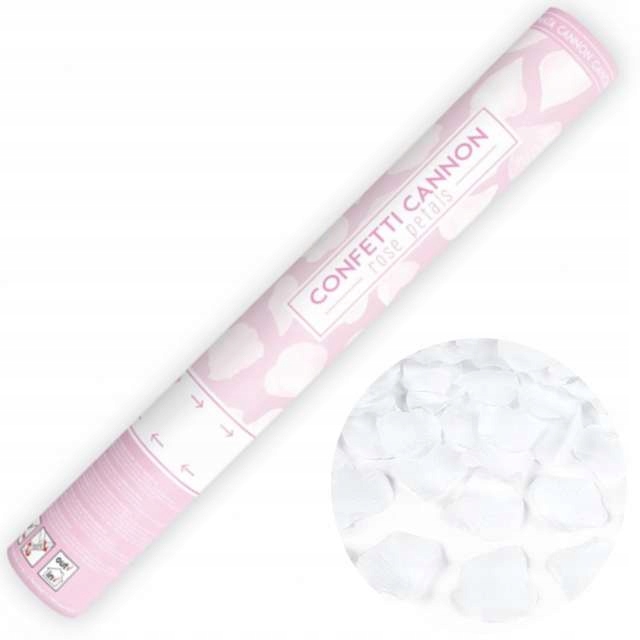 

Tuba strzelająca Płatkami róż 40 Białe płatki róż