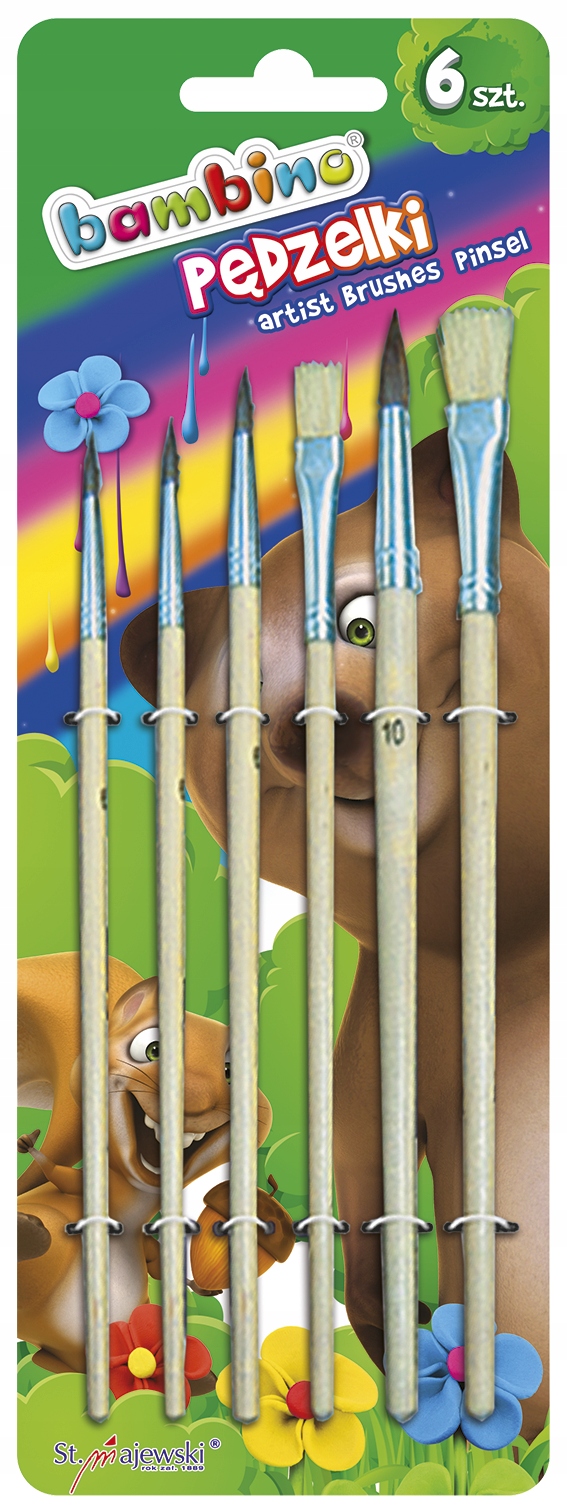 

Pędzelki Bambino 6 Sztuk Do Malowania Farbami