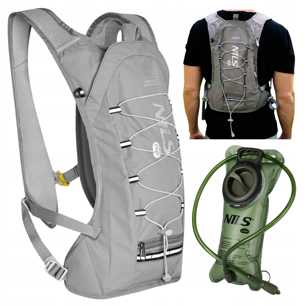 Batoh cyklistický batoh šedý 12 l Hydrovak 2 l Nils