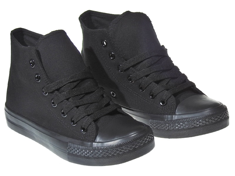 

Trampki Tenisówki Wysokie 121 All black r.37