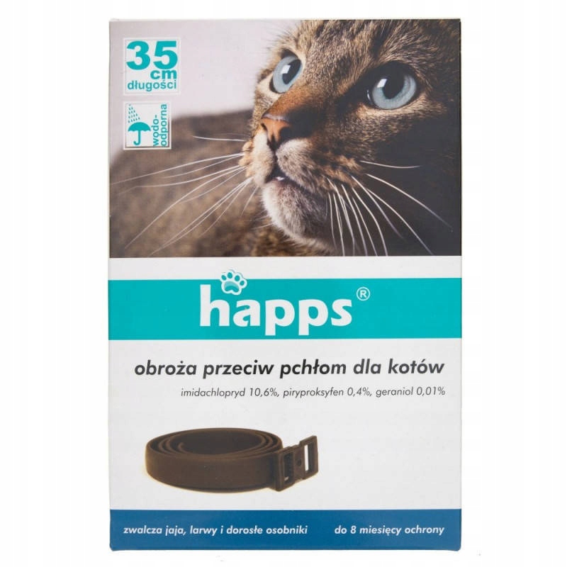 

Happs obroża przeciw pchłom dla kotów 35cm
