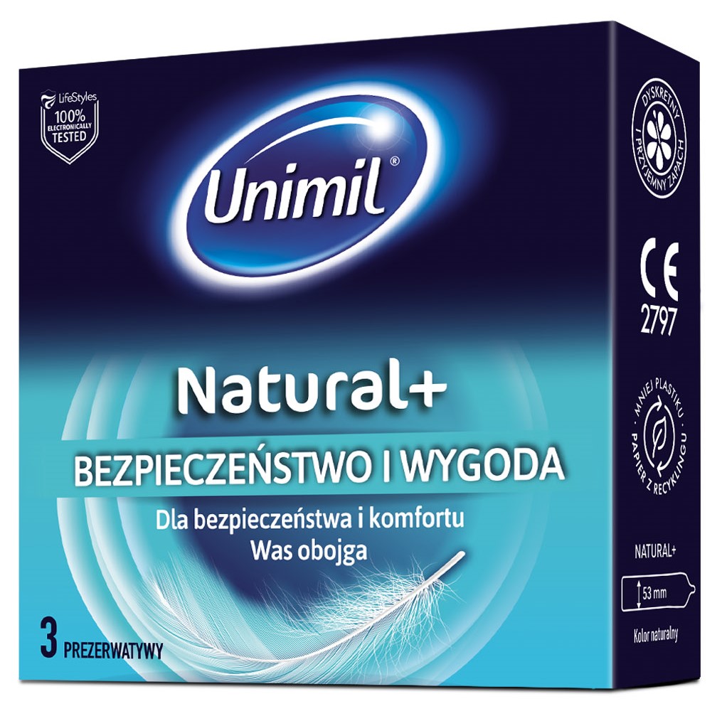 

Unimil Natural lateksowe prezerwatywy 3szt