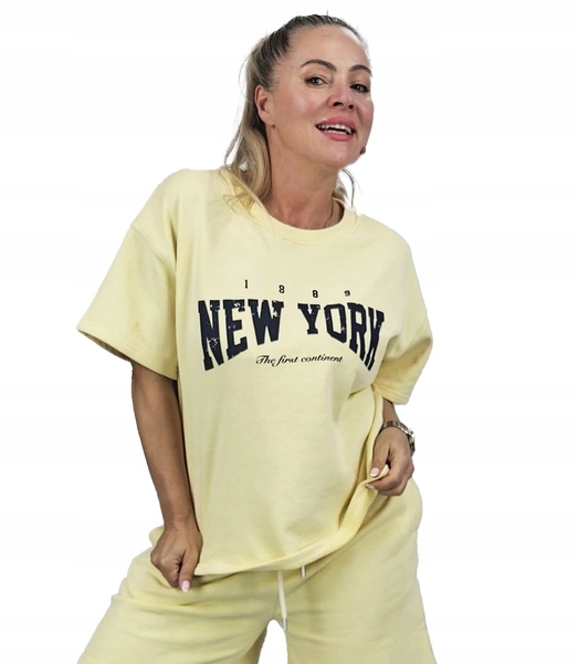 Tričko, materiál typu mikina s potiskem New York unisize