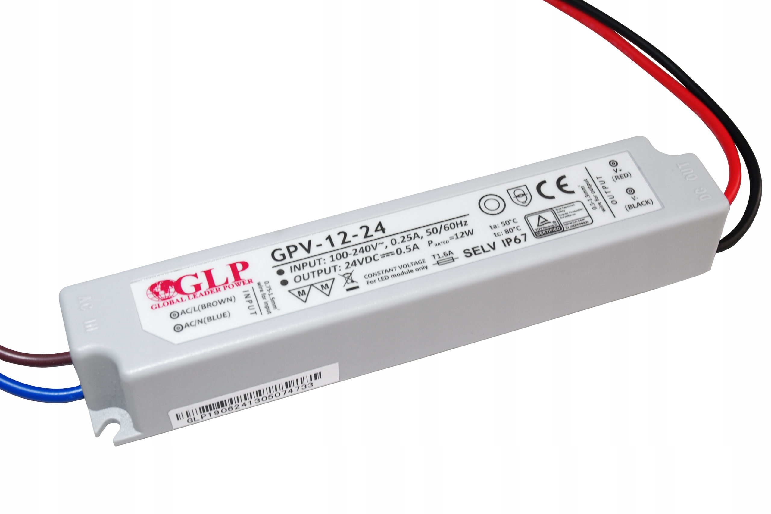 Zasilacz GLP GPV-12-24, 24V 0,5A 12W