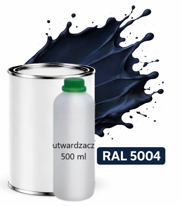 Ral 5004 Polyuretan Akryl 2:1 1 L Tupý Matný Lak Tužidlo Normal 0,5 L