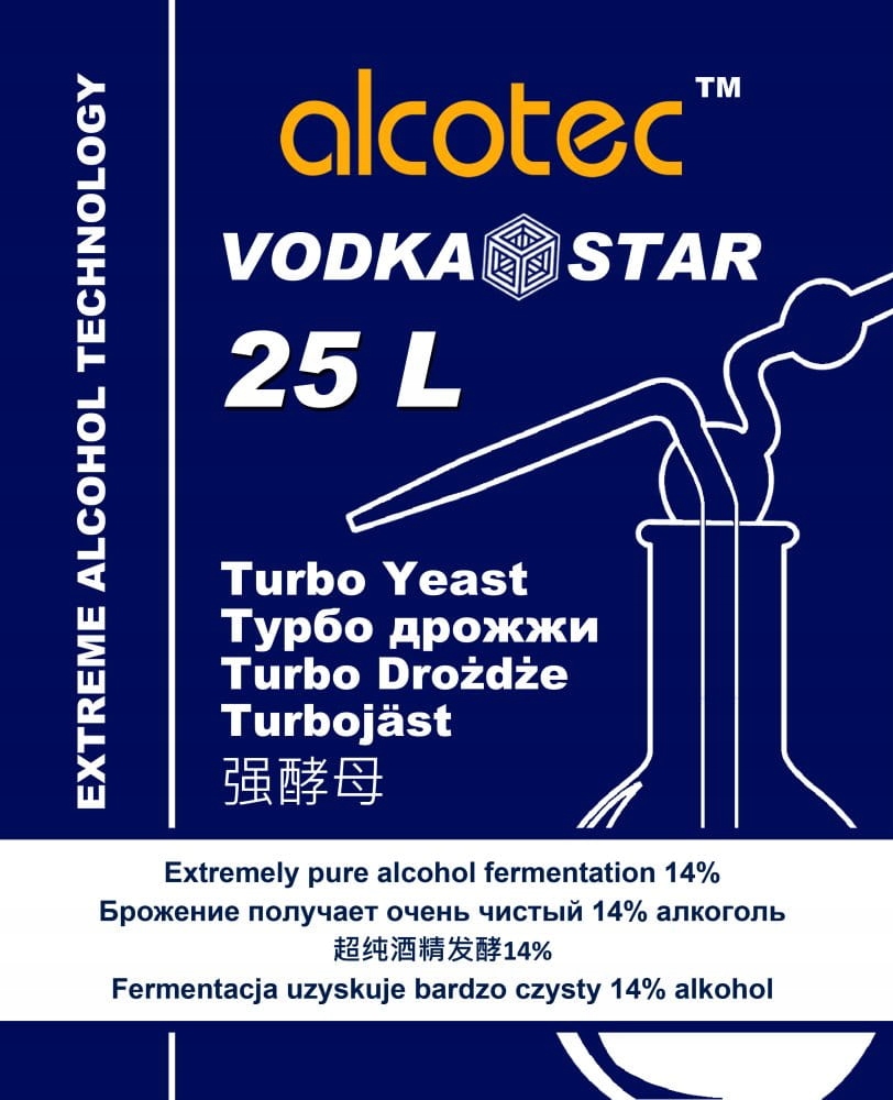 ALCOTEC VODKA STAR drożdże gorzelnicze 25L