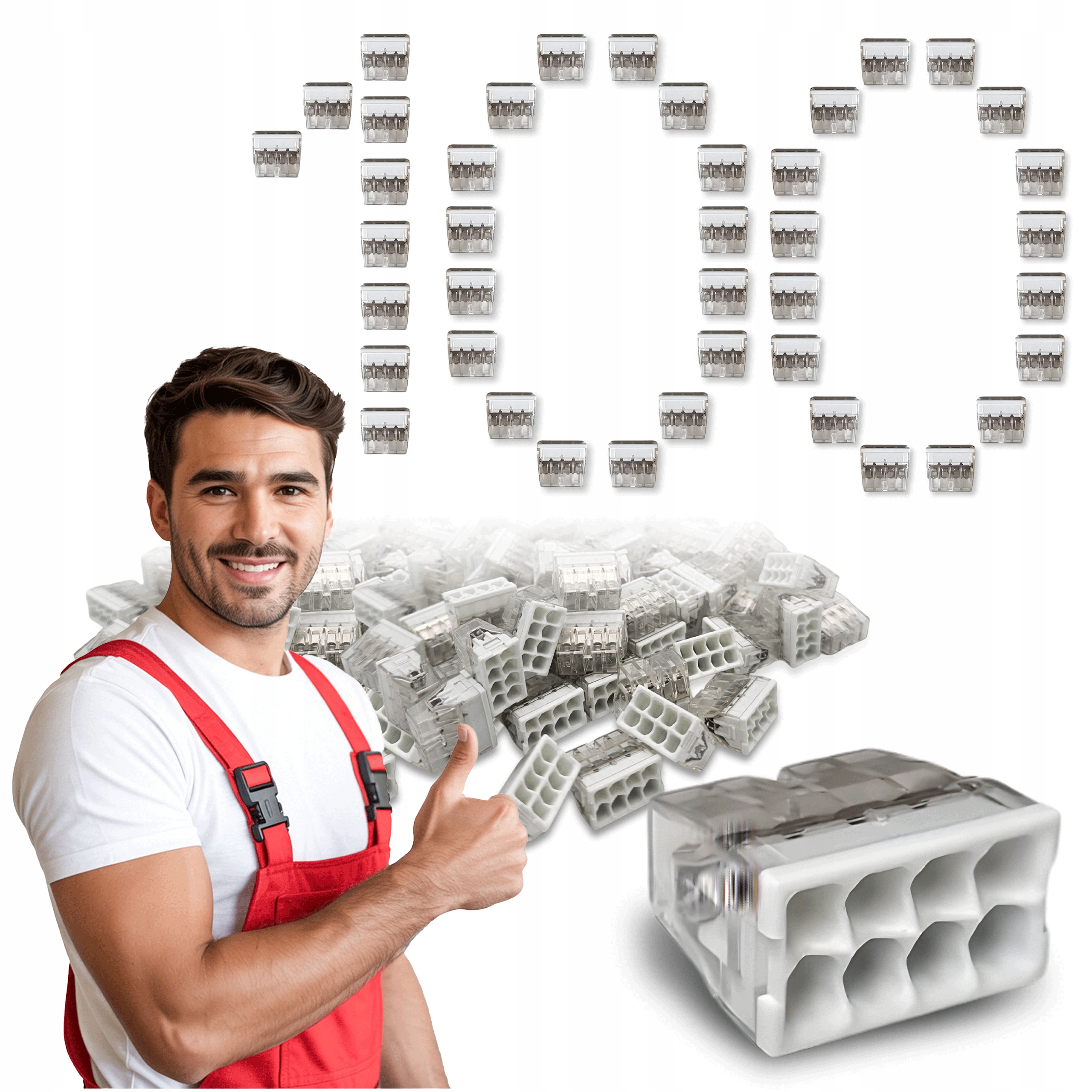 Rychlospojky Sada spojek drát 100 ks lanko 0,08- 2,5 mm kabelová zástrčka