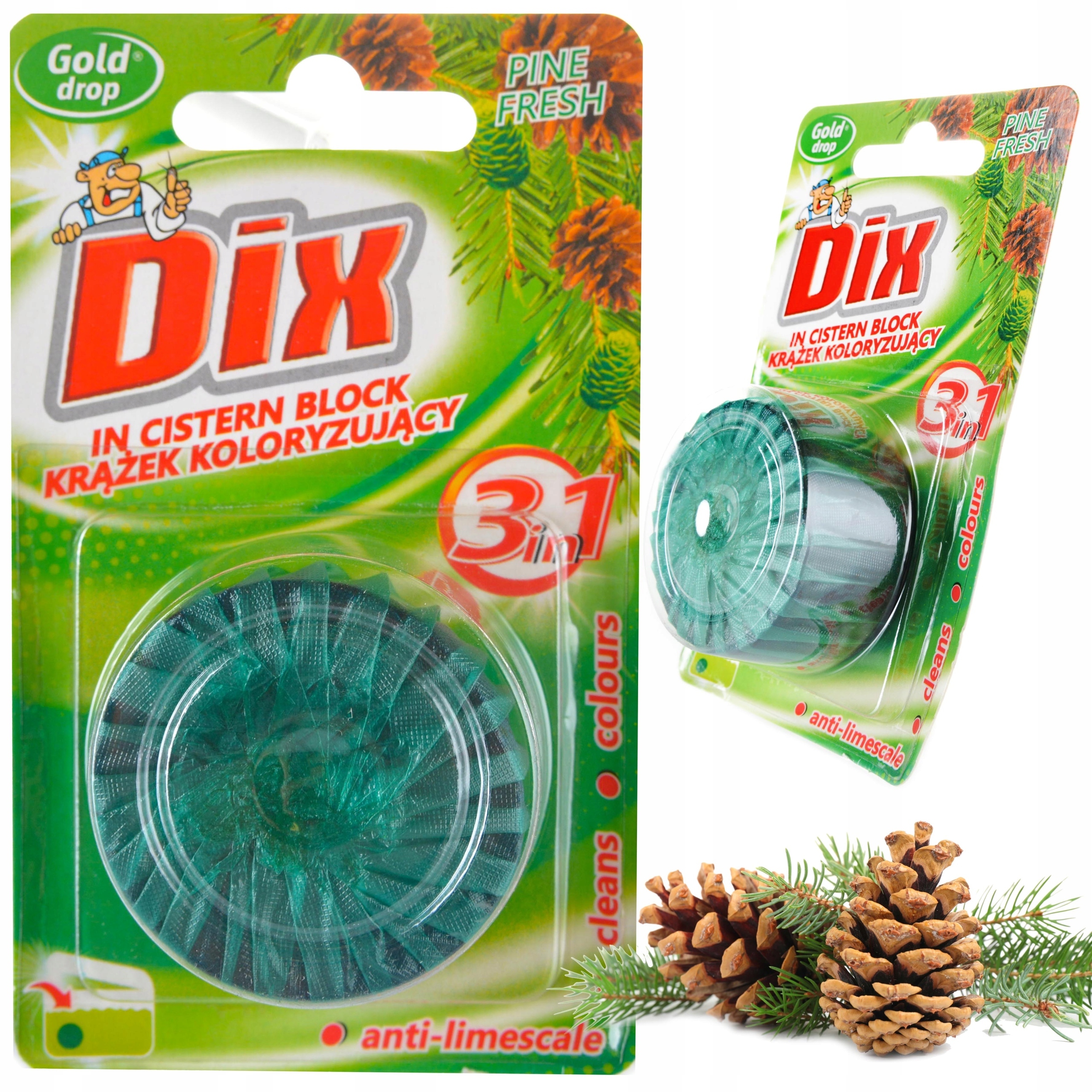

Dix Krążek Kostka Wc 50g Leśny Do Spłuczki