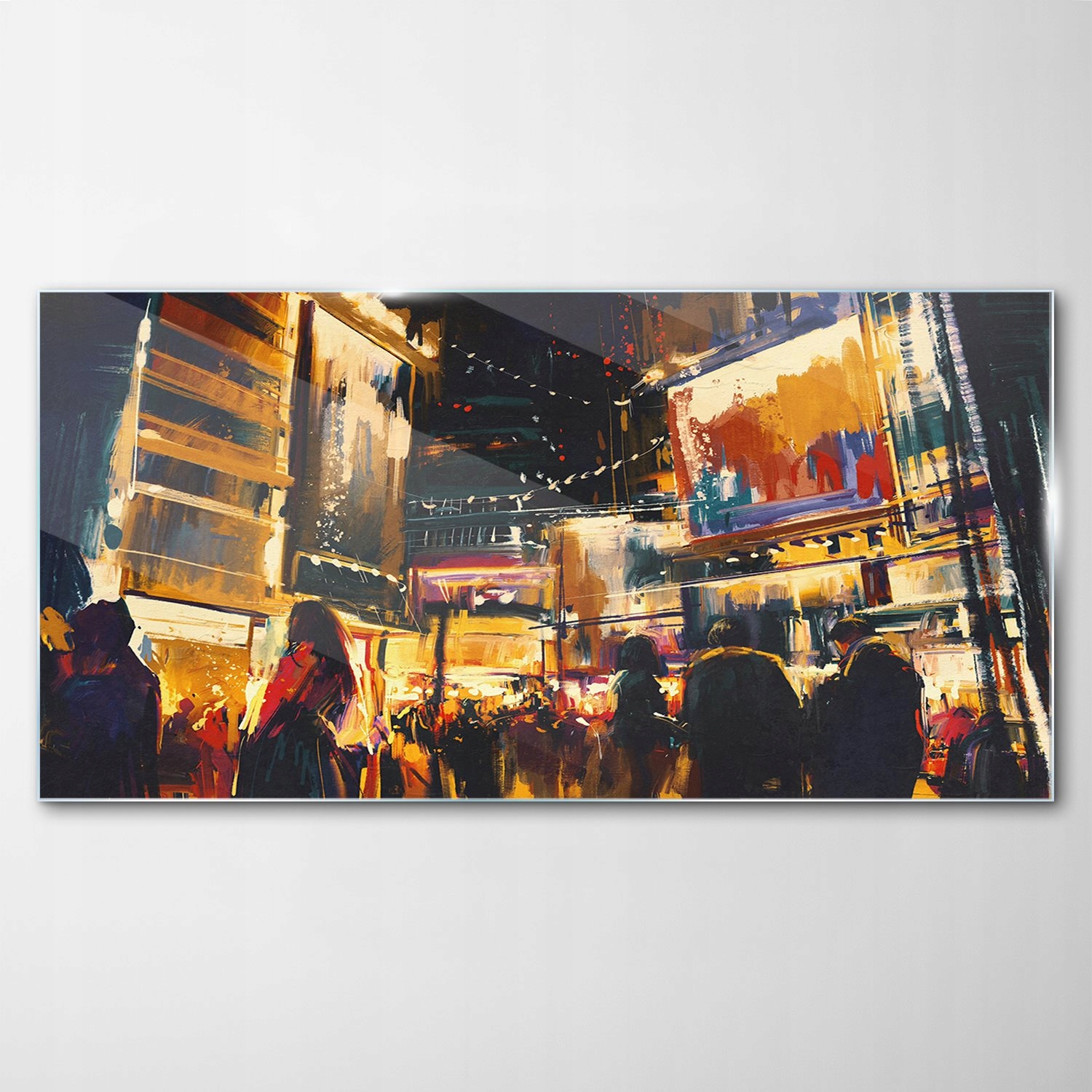

Hartowany Obraz Szklany Noc Miasto Miejski 120x60