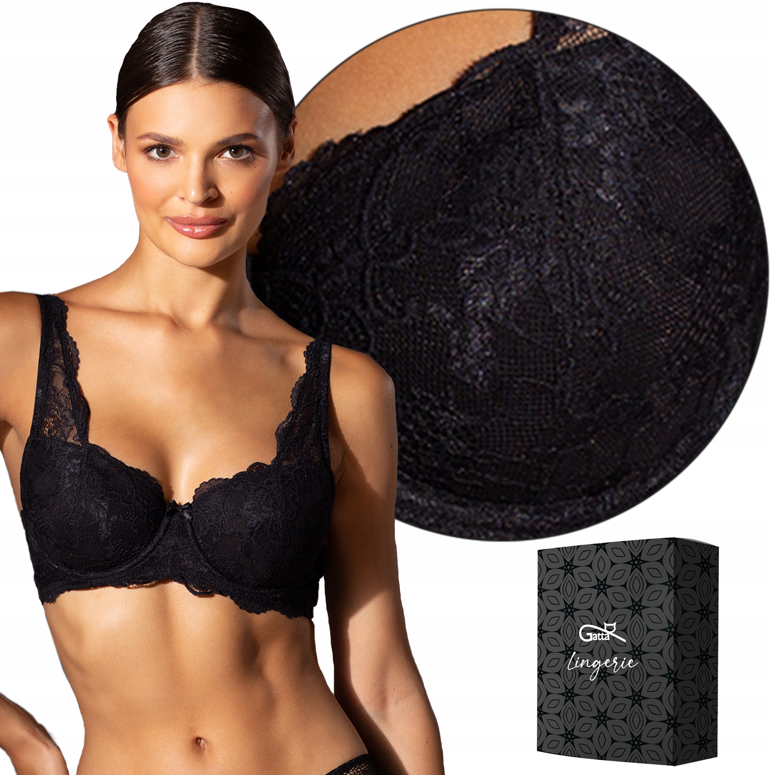 

Koronkowy Biustonosz Gatta Polly Black 75D