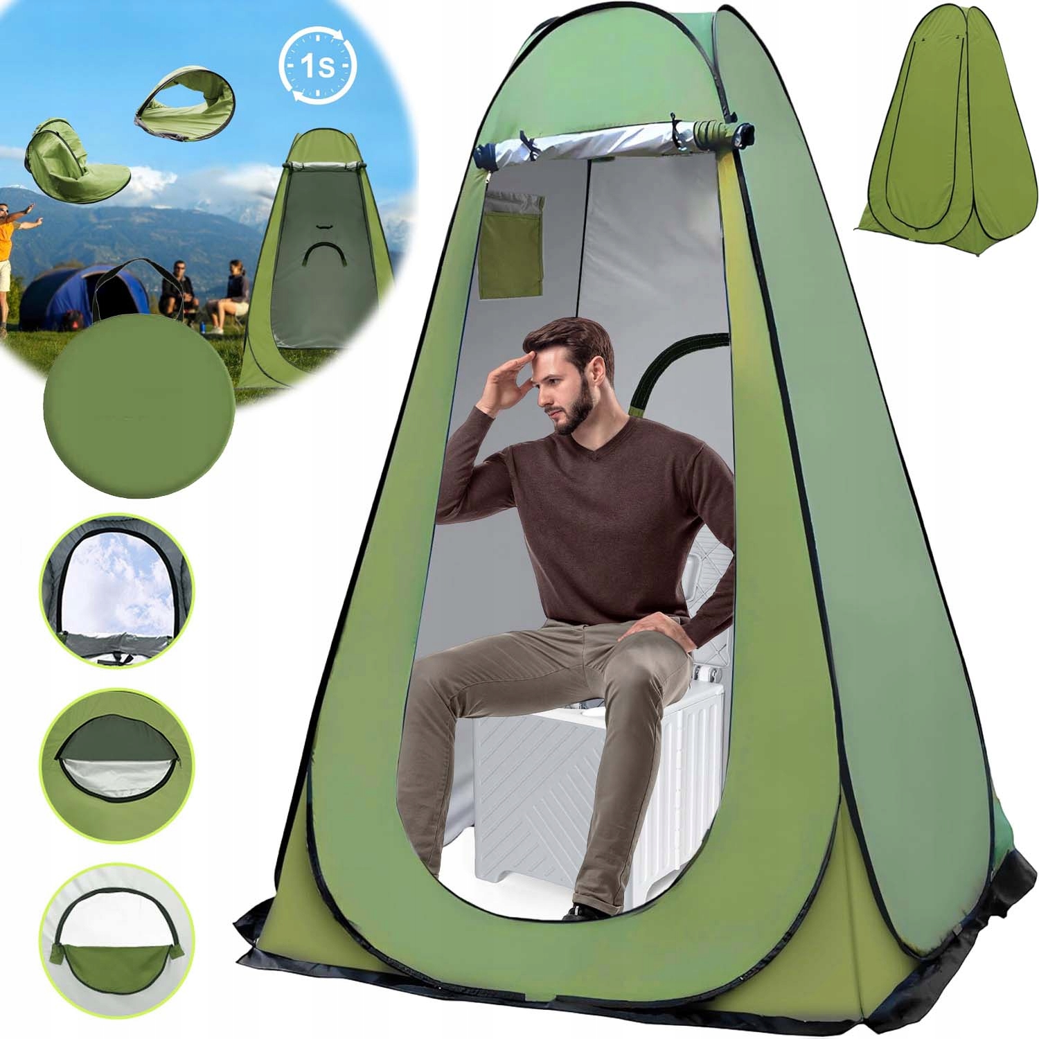 Přenosná Převlékací Místnost Stan Pro Sprchu Toaleta Wc