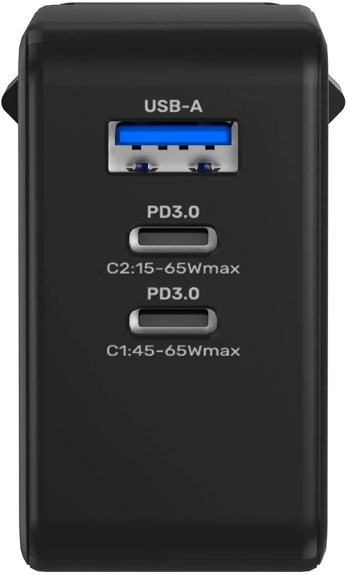 Unitek Ładowarka Sieciowa Travel Gan 2x Usb-c 1x Usb-a 65W