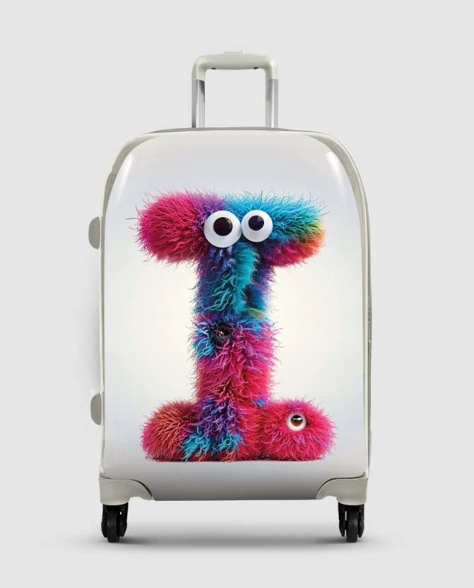 Dětský kufr s písmenem „I“ a personalizovanými kolečky Tsa 360° vel. S