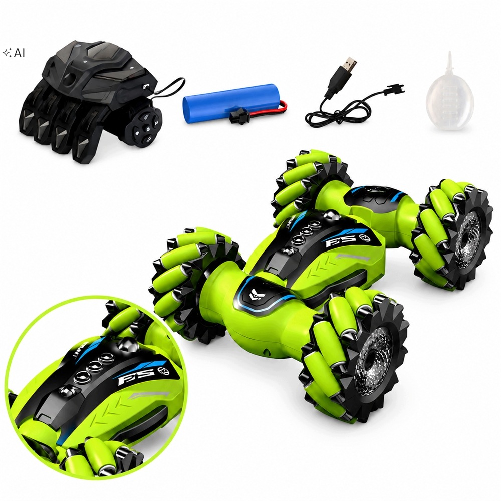 Auto Auto 4X4 dálkově ovládané Gestami Led světla Vodní pára Kouř