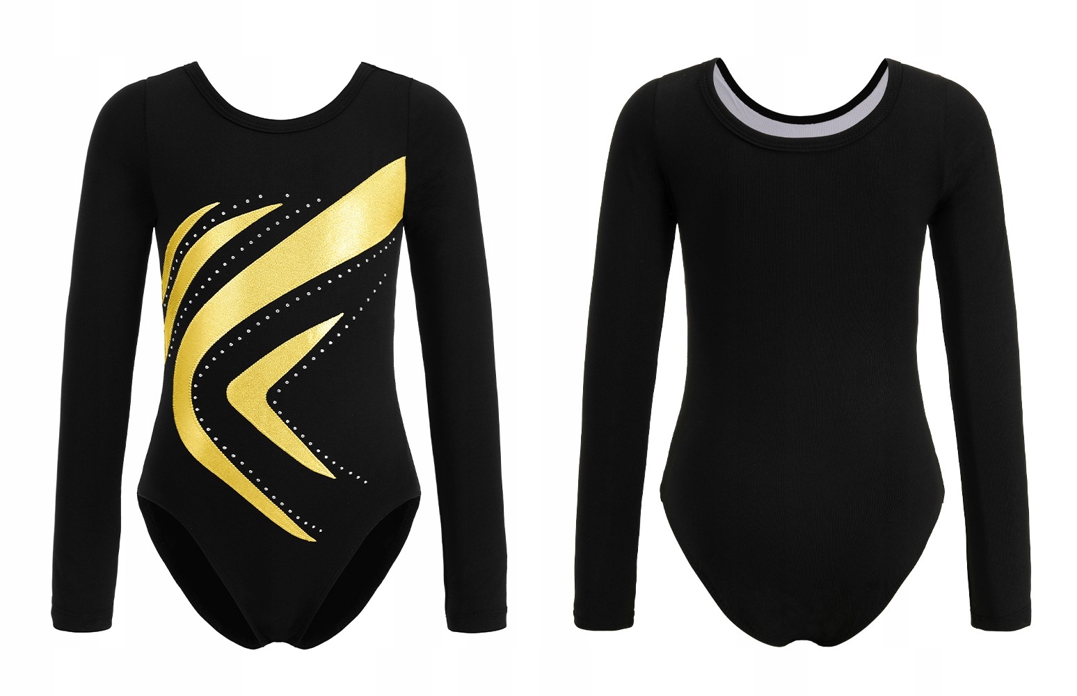 Baletní Body Gymnastické Zlaté Oblečení Pro Tanec Baletu Gymnastiky Velikost 130