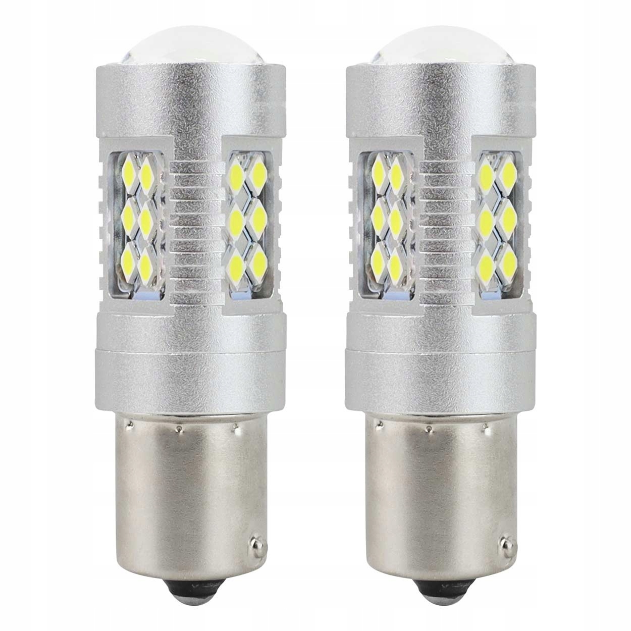 Żarówki samochodowe Led Canbus 3030 24SMD BA15S P21W White 12V 24V