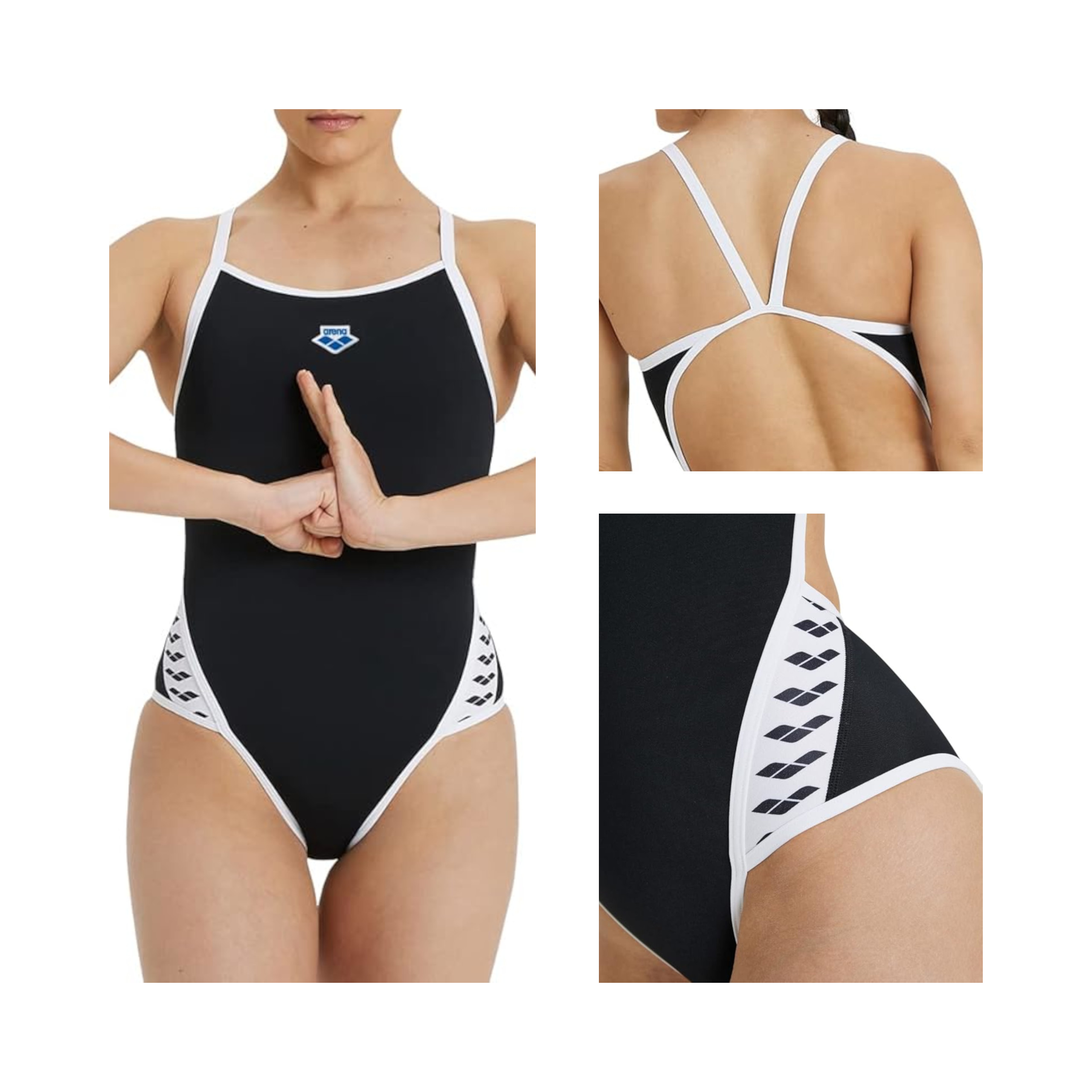 Arena Icons Fly Back Dámské Jednodílné Plavky Černá 38