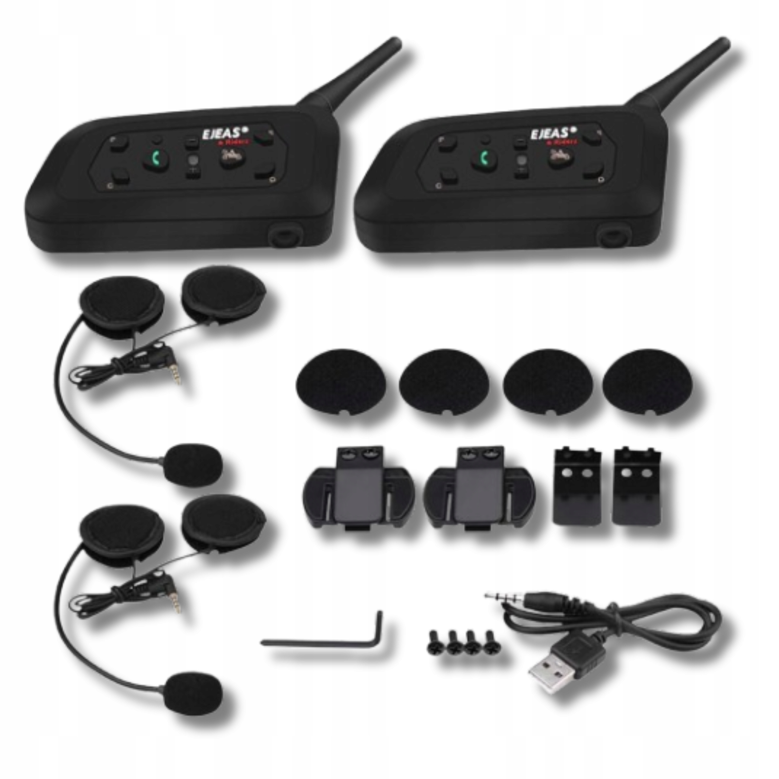 Interkom do prilby súprava pre 6 osôb V6 Pro Bluetooth 3.0 A2DP Gps MP3 Fm
