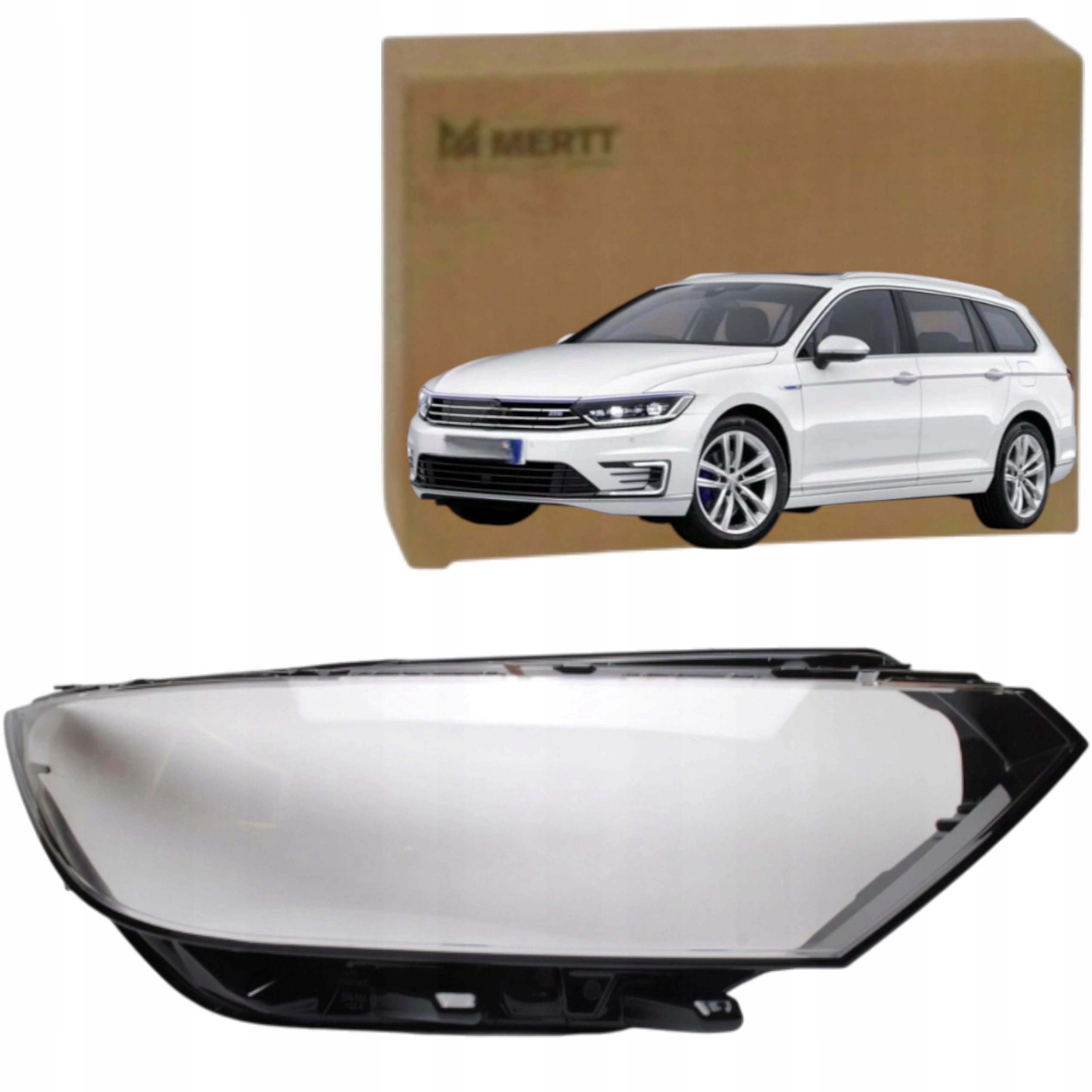 Volkswagen Passat B8 2016-2019 Stínidlo Pravé Sklo předního světlometu