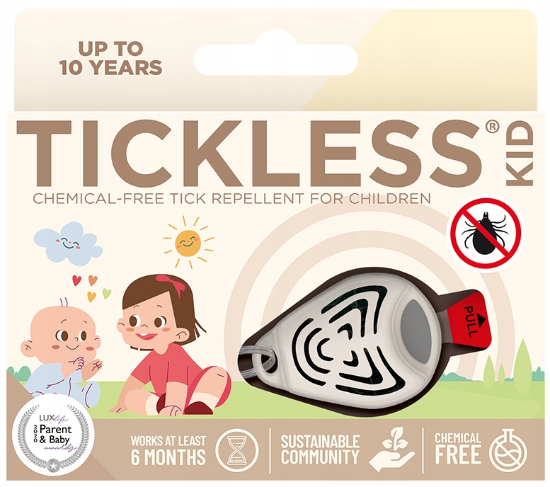 Tickless Ultradźwiękowa Ochrona Przed Kleszczami Dla Dziecka Kid Beżowy