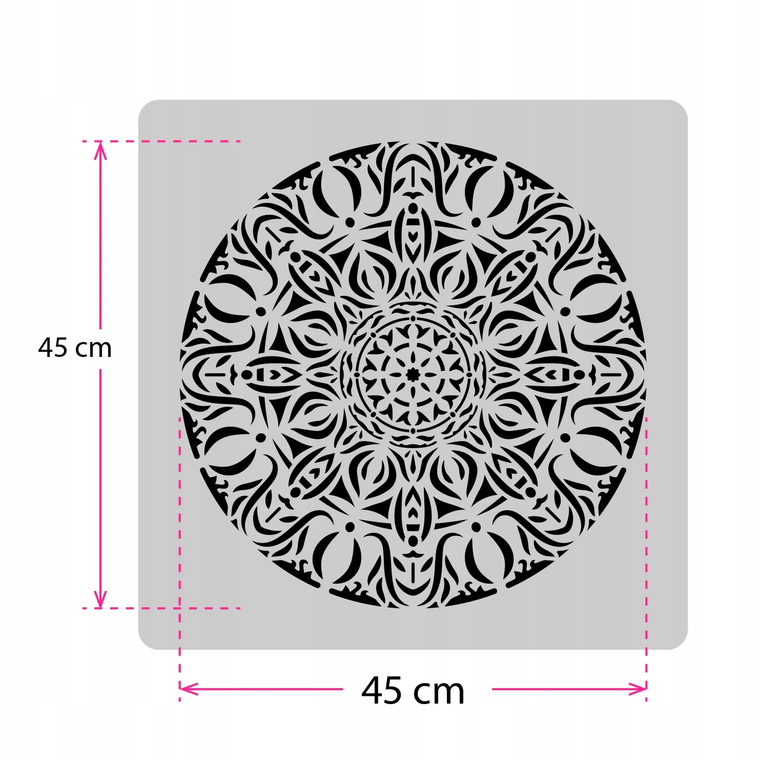 Mandala Rango - szablon malarski / do tynków 45 x 45 cm Stan opakowania oryginalne