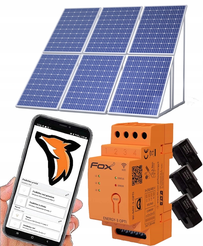 Monitorový Merač Elektrickej Energie WI-MEF-3-OPTI-40 Fox F&f