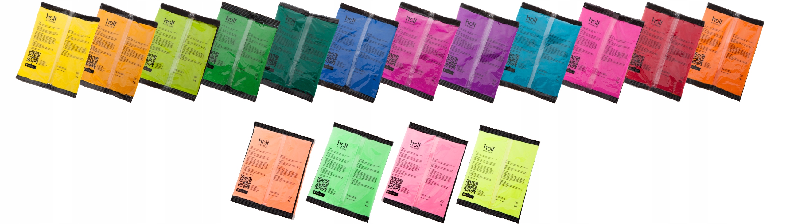 HOLI PROSZEK kolorowy na festiwal bez talku spieralny CZERWONY 70g SPF brak